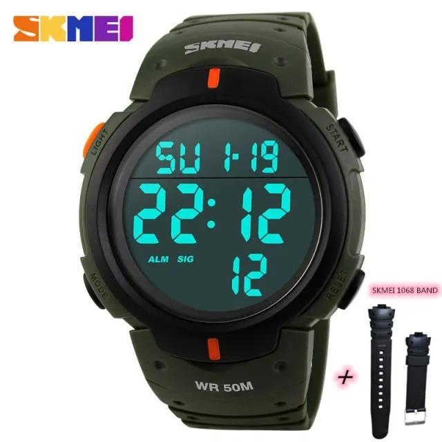 Men Ladies Sports Watches Chronos Countdown Watch Waterproof LED Digital Watch