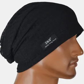 Men Slouch Hollow Beanie Thin Summer Cap  B018H