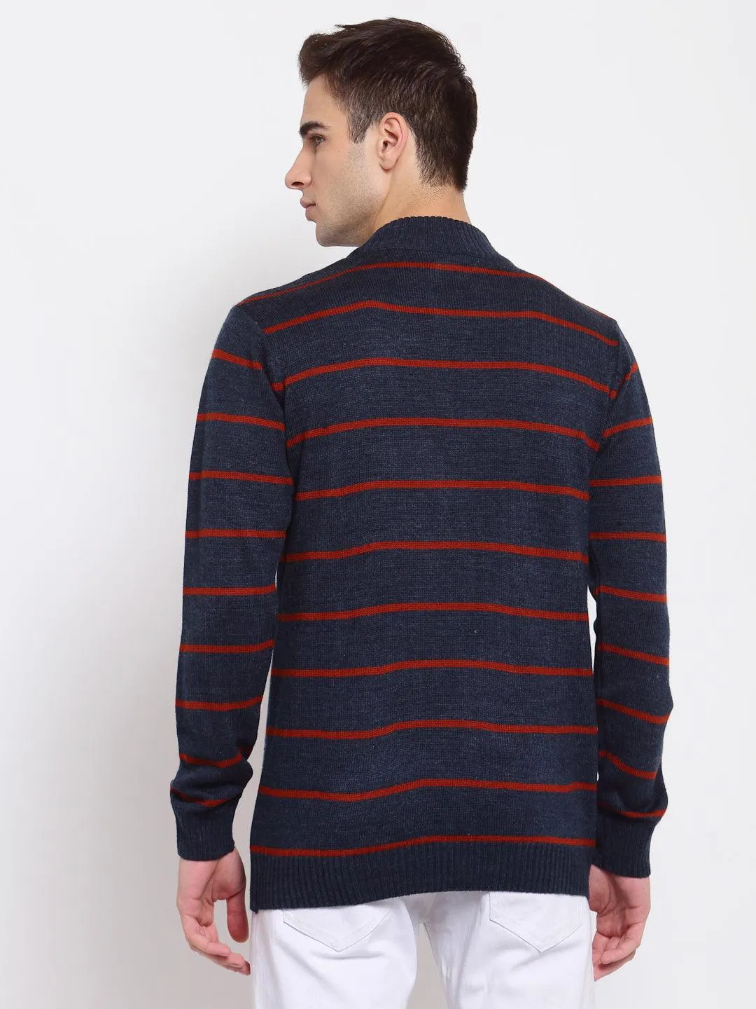 Men Striped Pullover Sweater