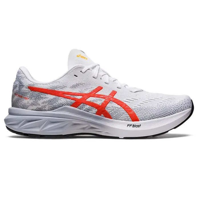 Men's Asics DYNABLAST 3, White/Cherry Tomato, 11.5 D Medium