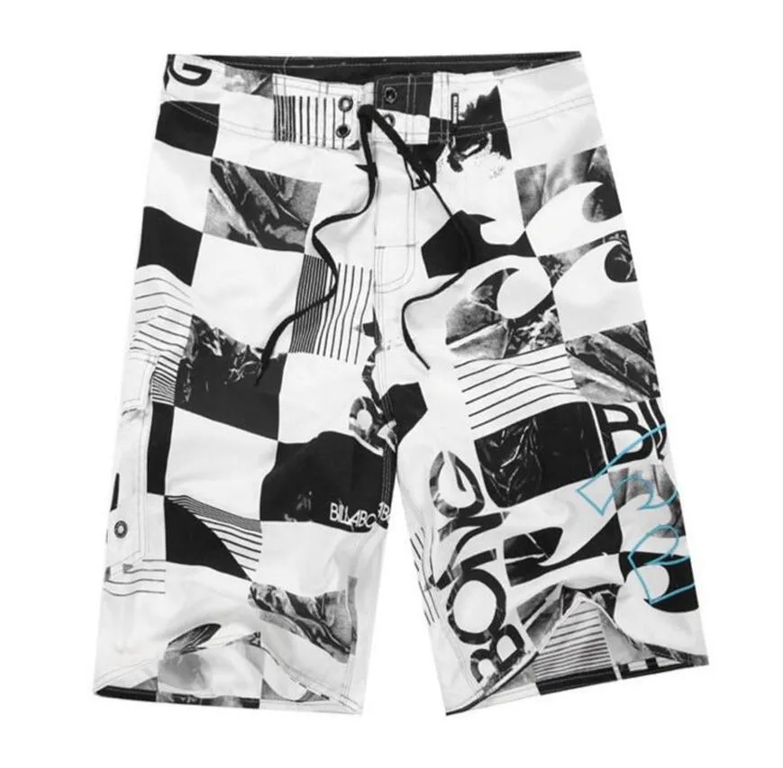 Men's Beach Trunks Board Shorts with Elastic Waist and Pocket