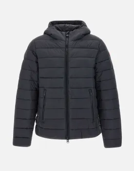 Men's Black Hooded Down Jacket