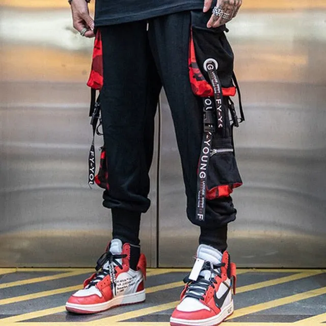 Men's black streetwear casual Pants