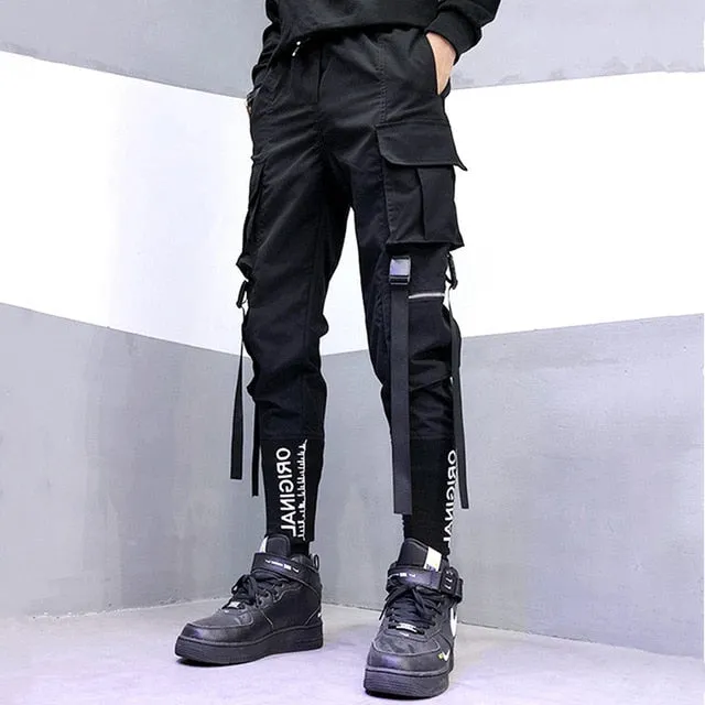 Men's black streetwear casual Pants