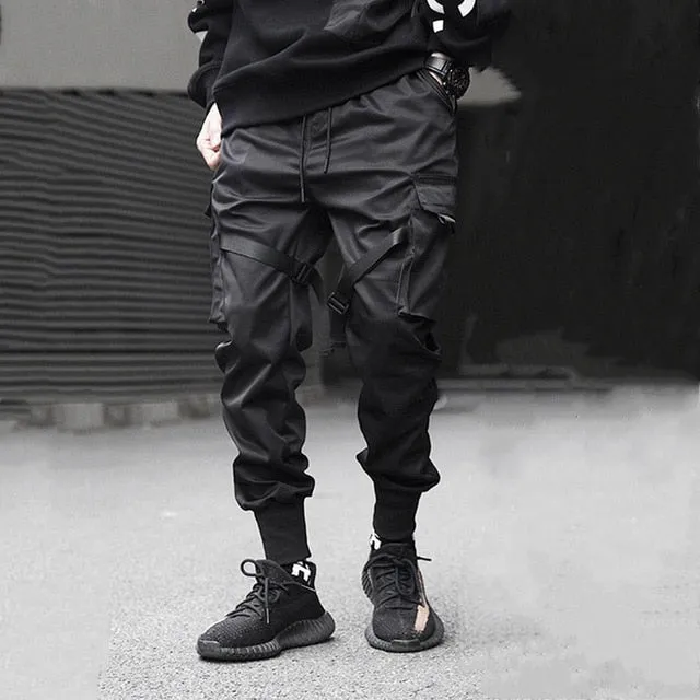 Men's black streetwear casual Pants