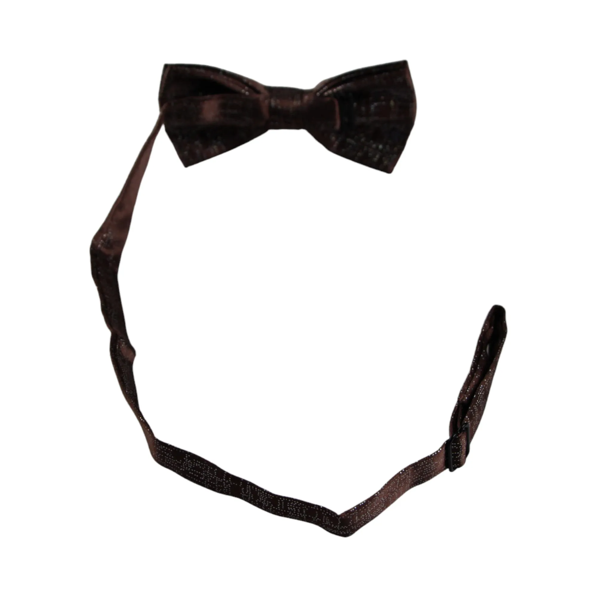 Mens Brown Sparkly Glitter Patterned Bow Tie