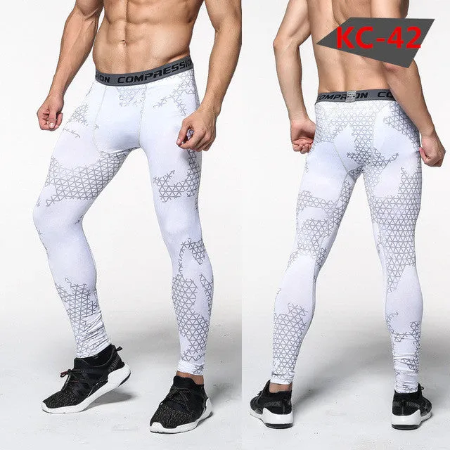 Men's Camouflage Versatile Compression Tights ideal for Cross-fit, Bodybuilding, Running