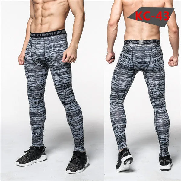 Men's Camouflage Versatile Compression Tights ideal for Cross-fit, Bodybuilding, Running