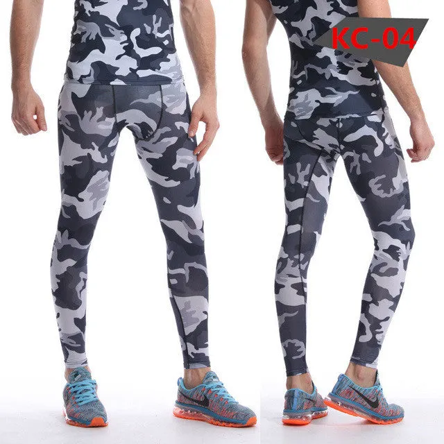 Men's Camouflage Versatile Compression Tights ideal for Cross-fit, Bodybuilding, Running