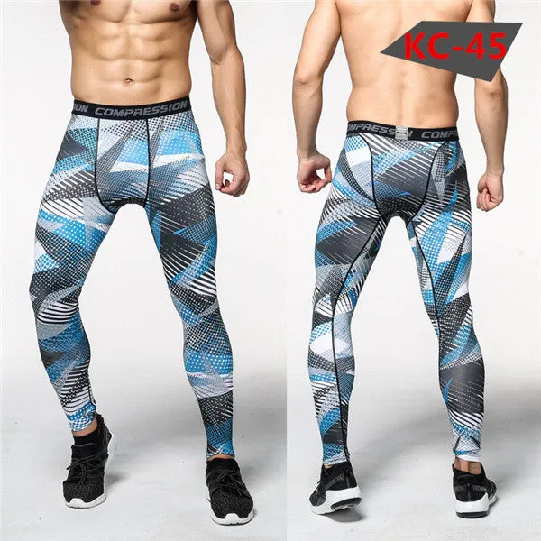 Men's Camouflage Versatile Compression Tights ideal for Cross-fit, Bodybuilding, Running