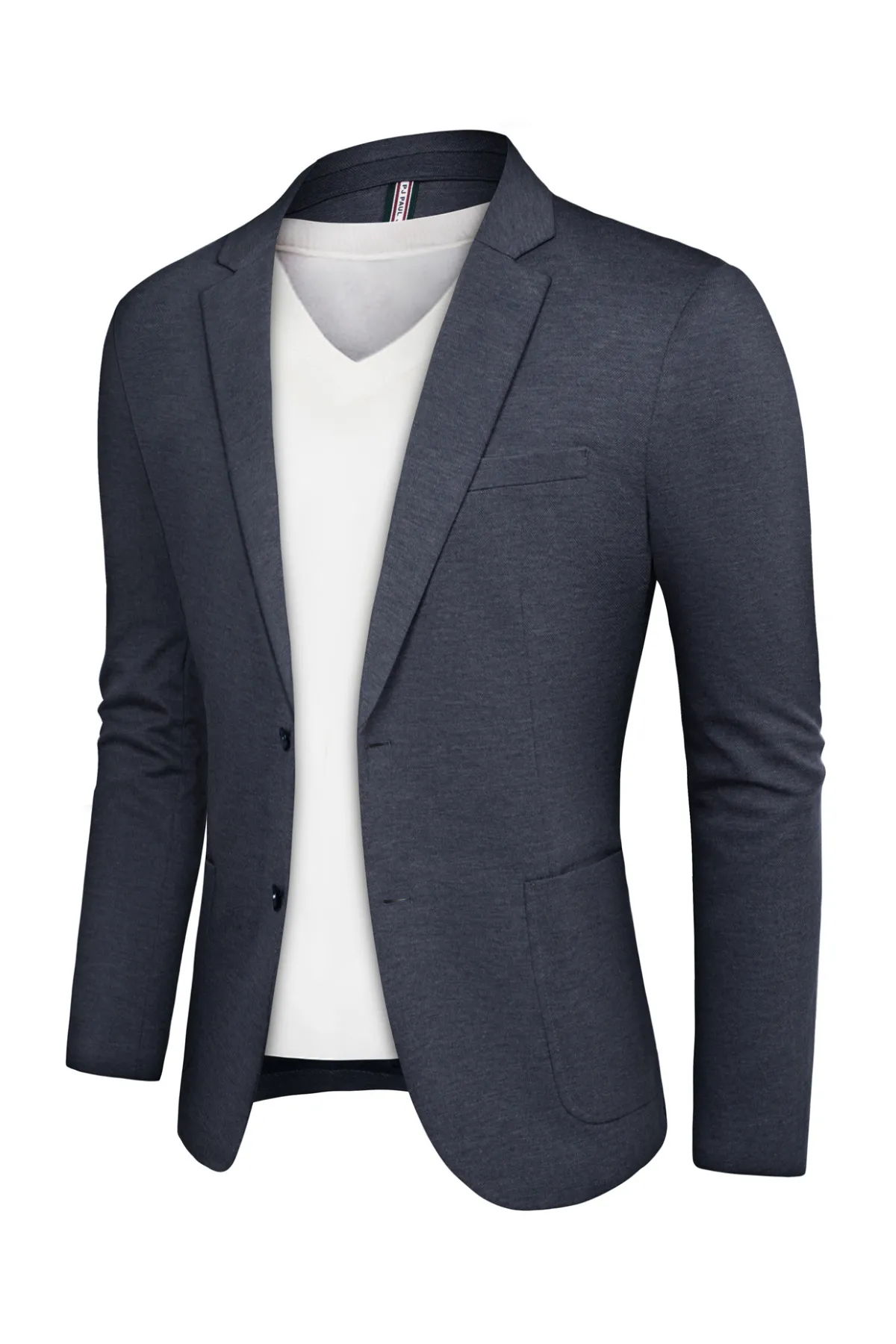 Mens Casual Knit Blazer Two Button Unlined Stretch Sport Coat Suit