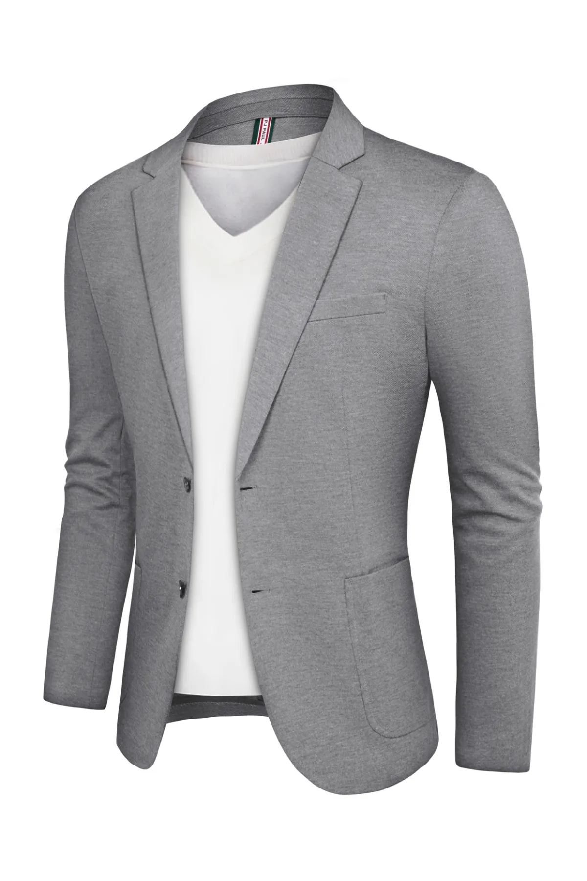 Mens Casual Knit Blazer Two Button Unlined Stretch Sport Coat Suit