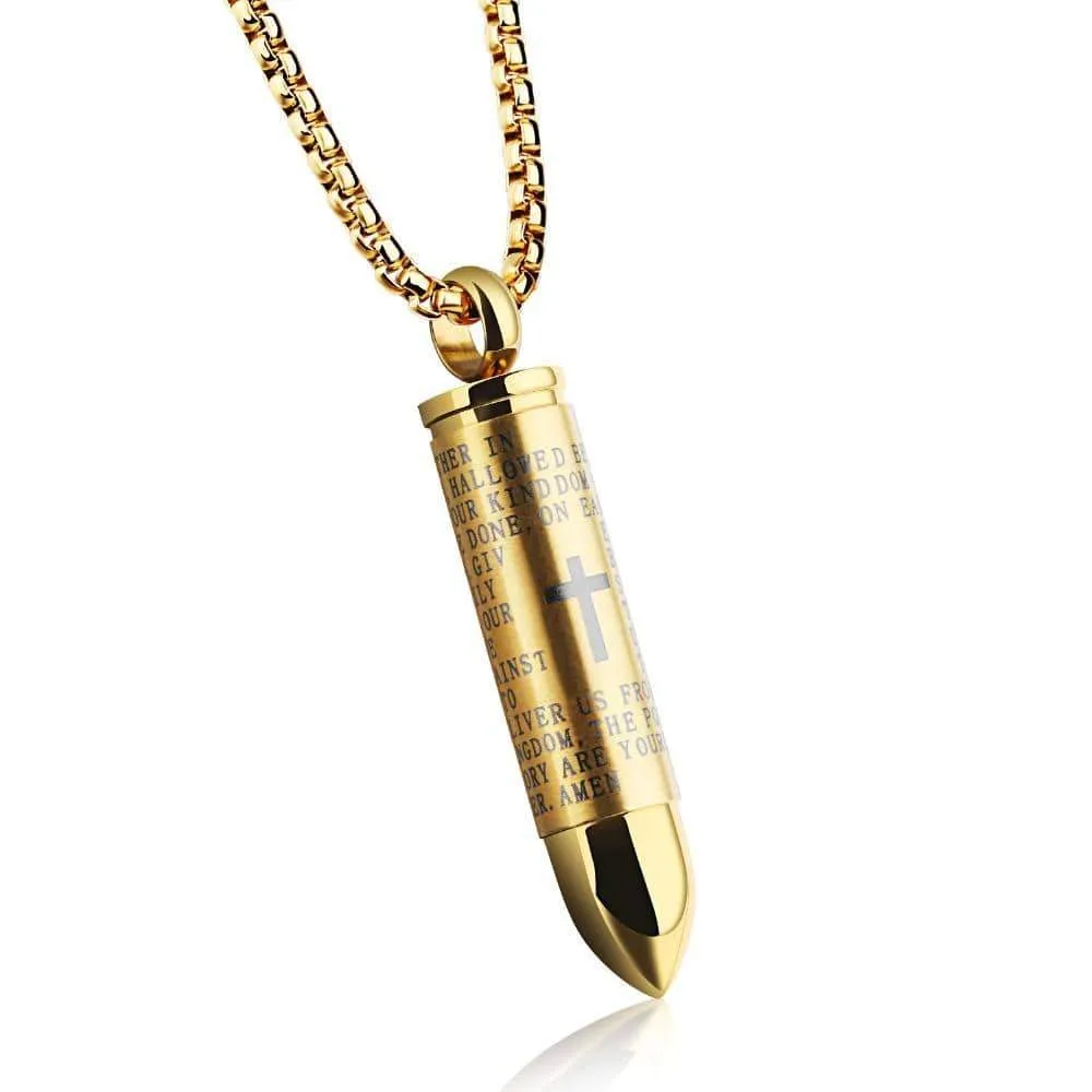 Men's Christian Necklace <br> Bullet Necklace