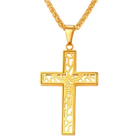 Men's Christian Necklace <br> Hollow Cross