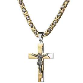 Men's Christian Necklace <br> Jesus (Golden)