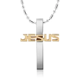 Men's Christian Necklace <br> Jesus Name (Golden)