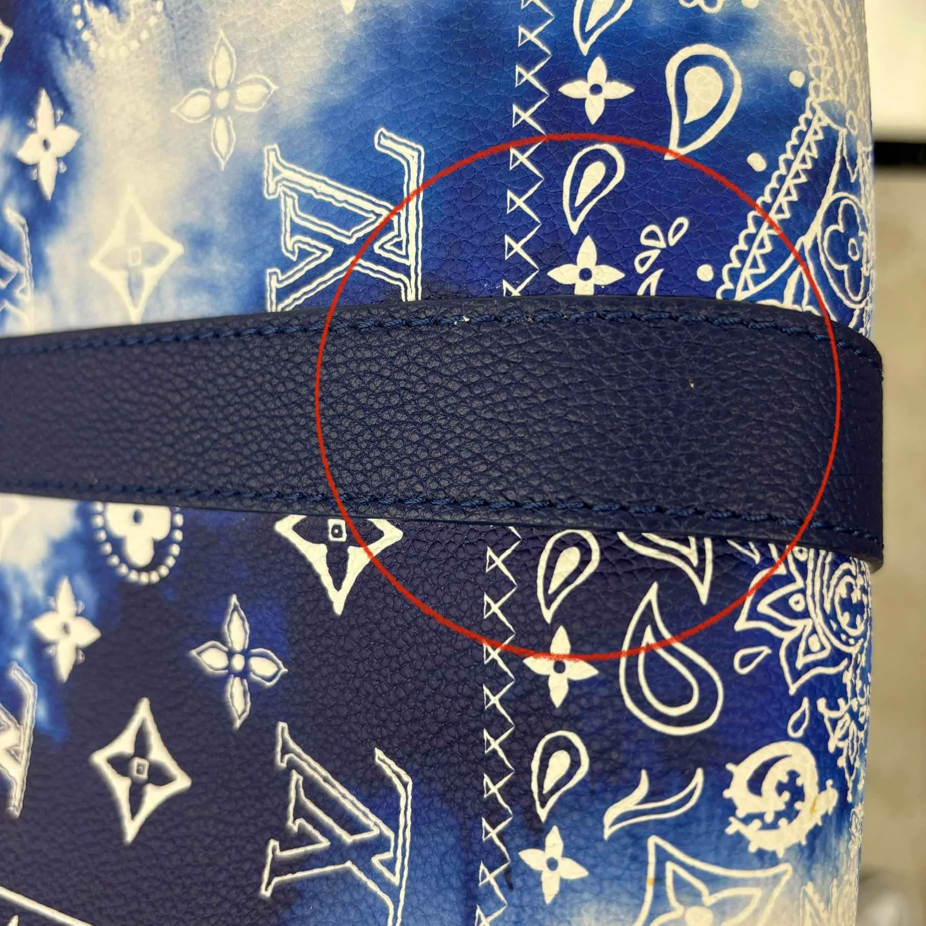 Men's City Keepall Monogram Bandana Messenger Bag Blue