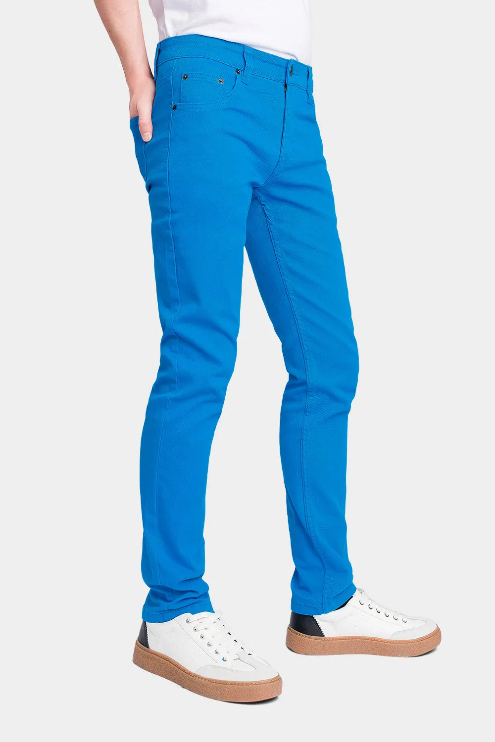 Men's Essential Skinny Fit Colored Jeans (Turquoise)