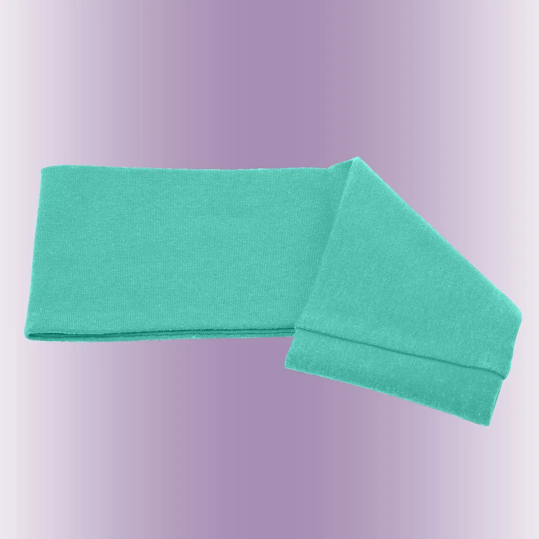 Men's Headbands Cotton Jersey 3" Wide Sports Fitness Yoga Made in the USA Seafoam