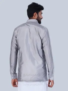 Men's Karishma Fullhand Shirt Only Grey  - Thangamagan