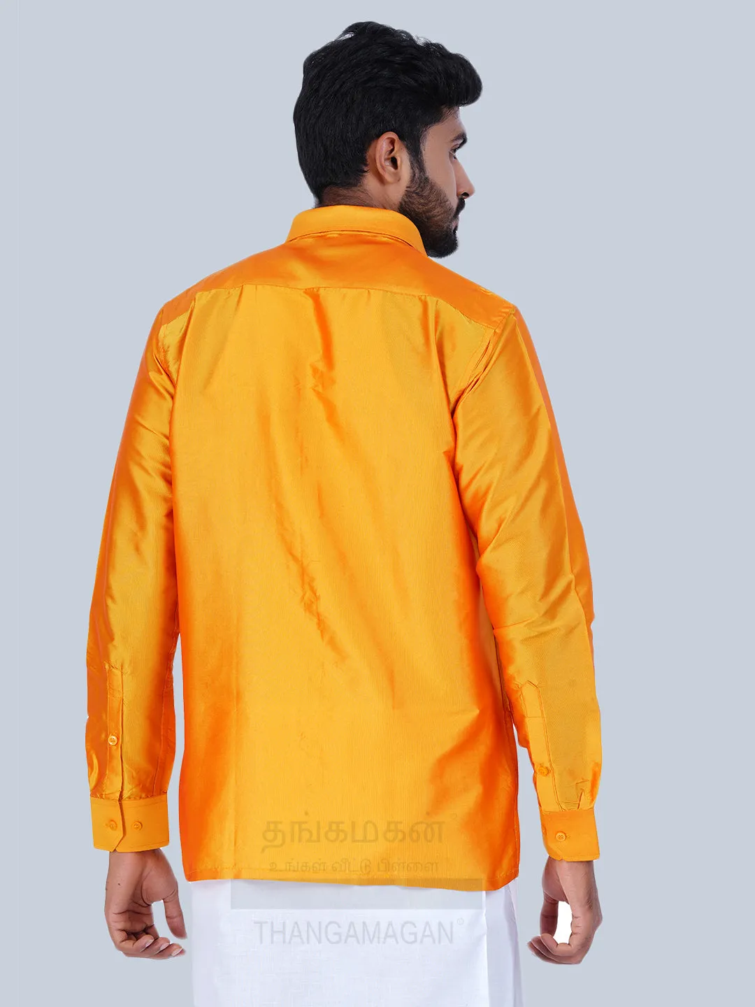 Men's Karishma Fullhand Shirt Only Yellow  - Thangamagan