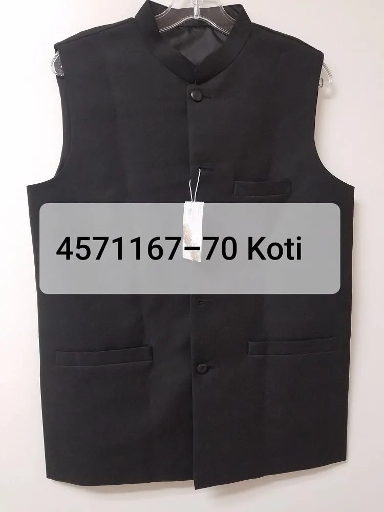 Men’s Koti 4671570 Men’s Black Tropical Waist Coat Jacket