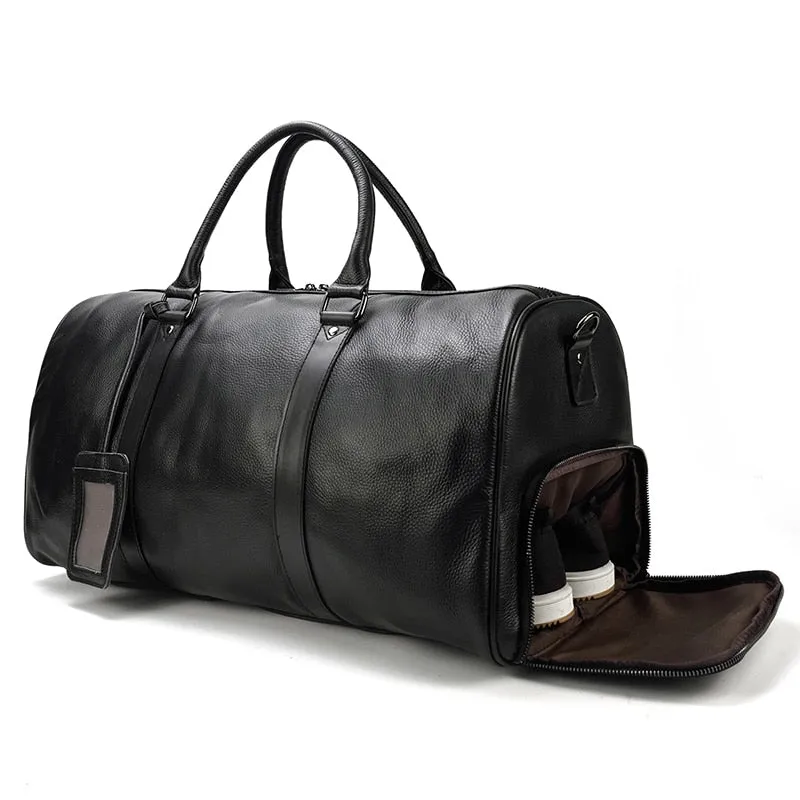 Men's Medium Leather Travel Duffel Bag