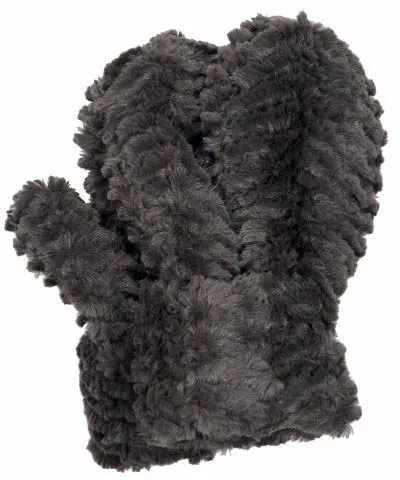 Men's Mittens - Chevron Faux Fur in Gray (One Left!)