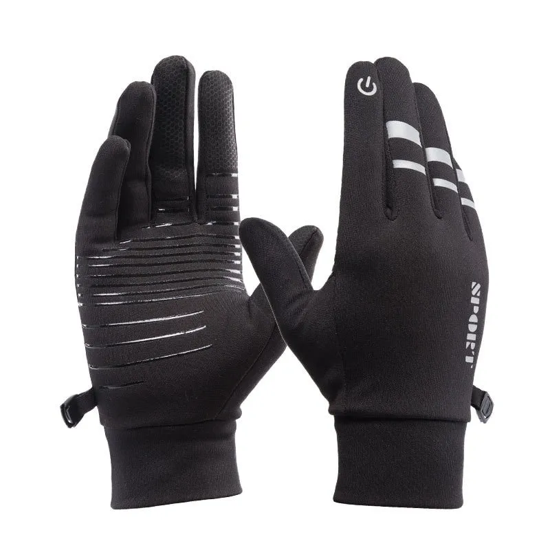 Men's or Women's Reflective Touch Screen Waterproof Riding Gloves