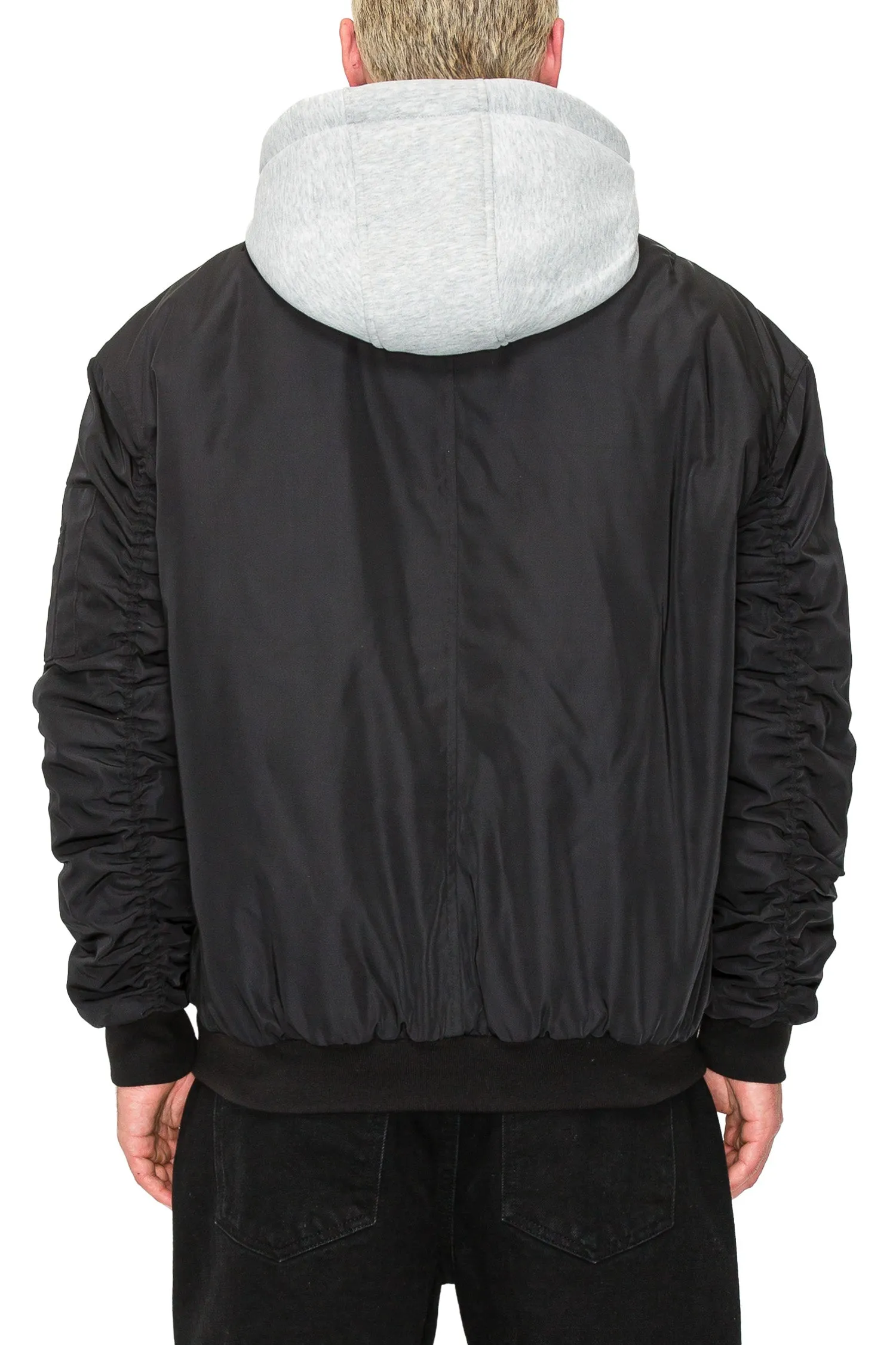 Men's Oversized Hooded Bomber Jacket