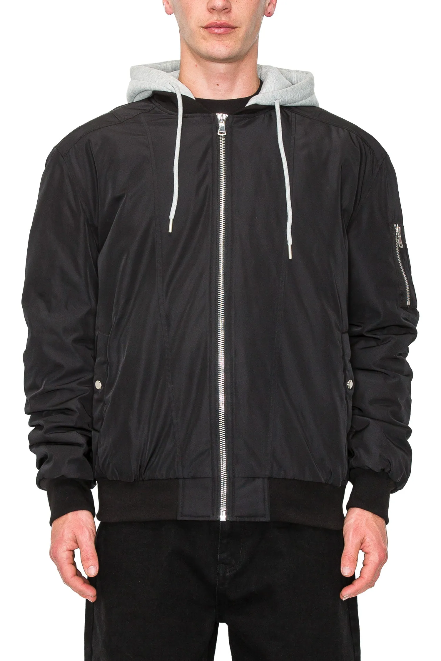 Men's Oversized Hooded Bomber Jacket