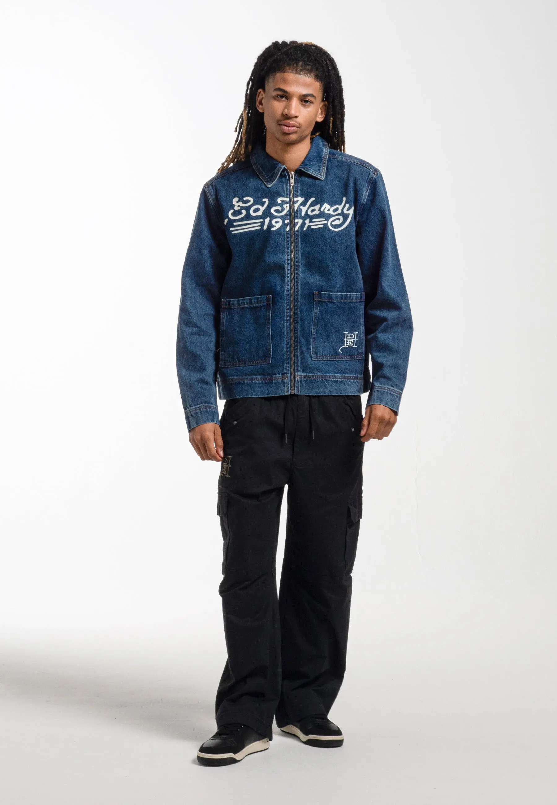 Mens Panther Denim Team Jacket - Indigo