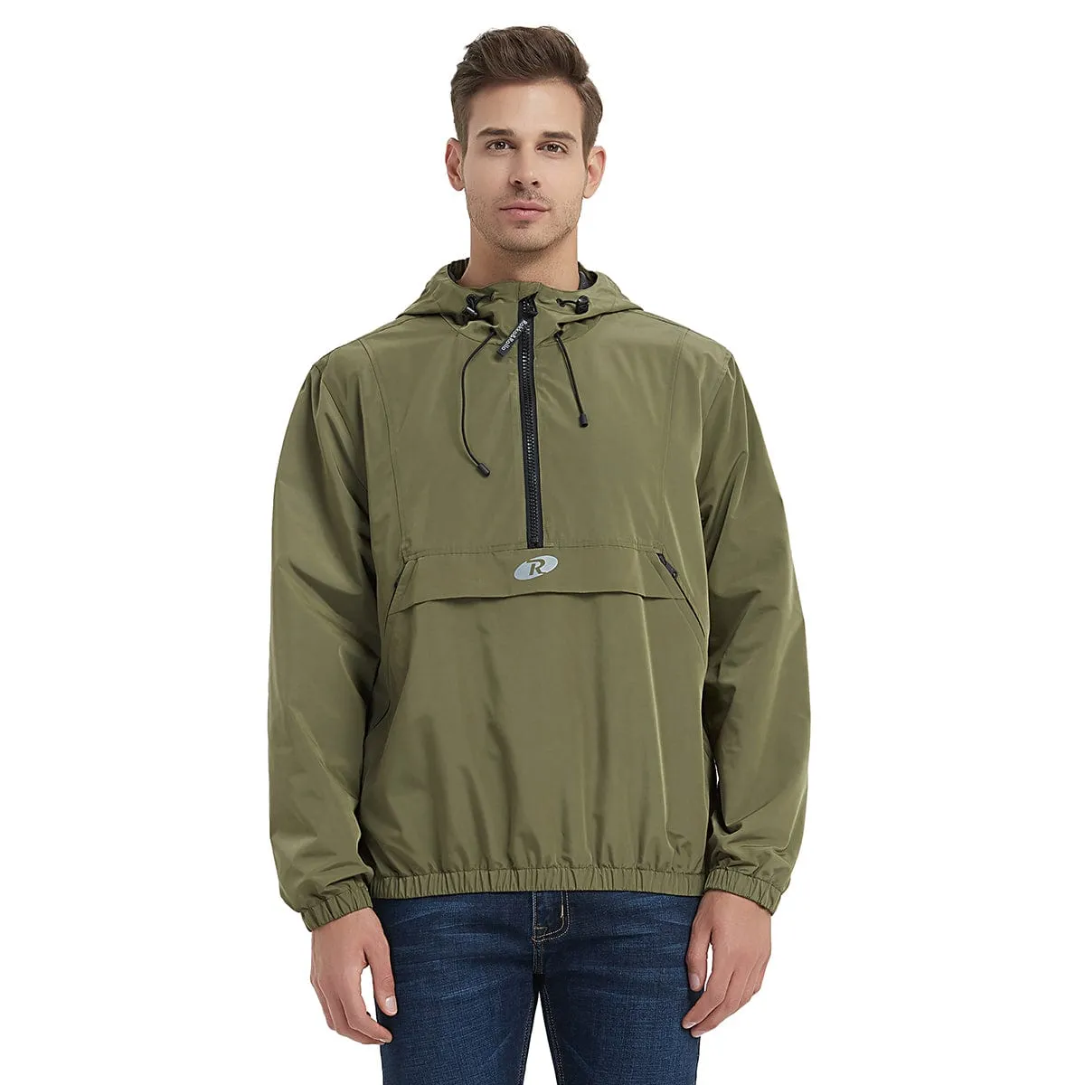 Men's Pullover Anorak Rain Jacket Windbreaker