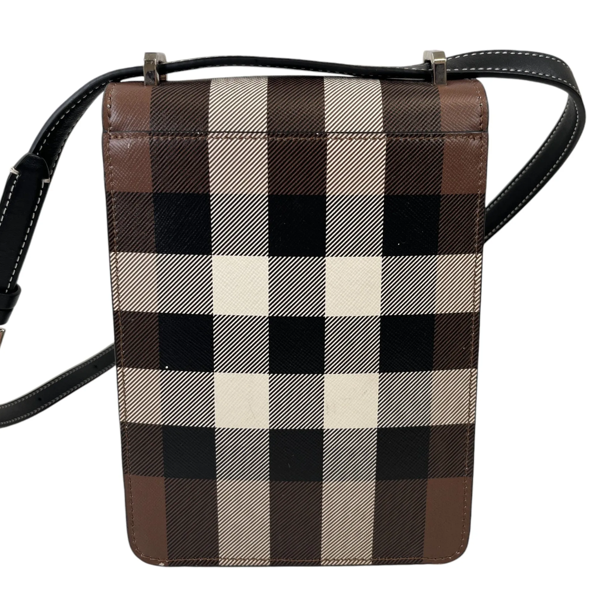 Men's Robin Checked Messenger Bag Brown