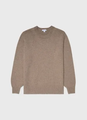 Men's Roxburgh Cashmere Jumper in Natural Brown