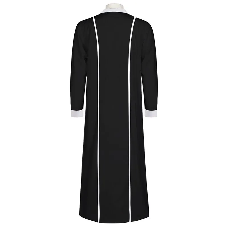 Men's Saudi Arabic Thobe Jubba Dishdasha Long Sleeve Robe Ramadan Muslim Dress Middle East Islamic Clothing