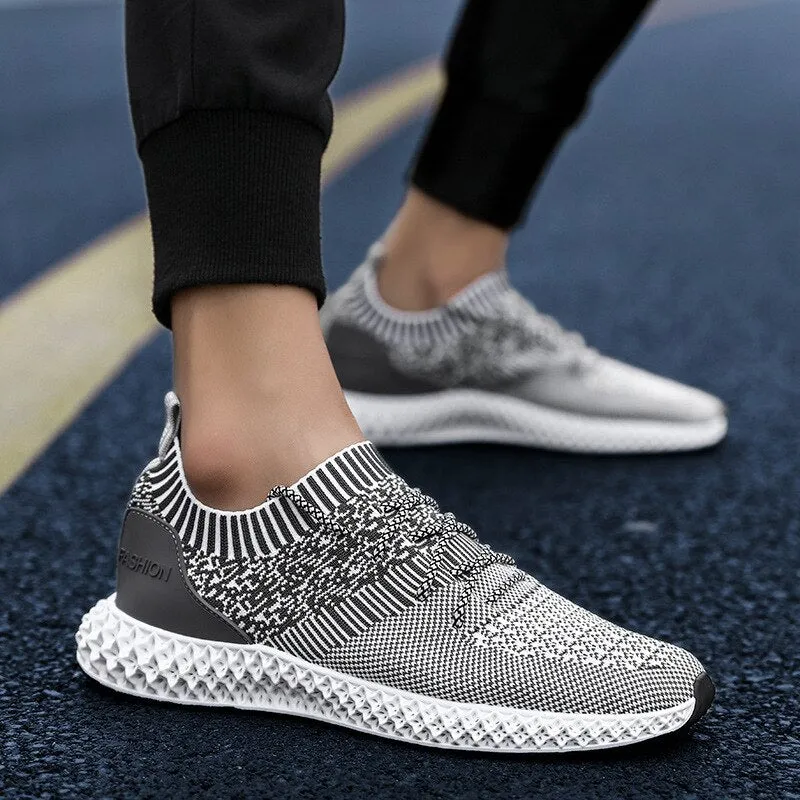 Men's shoes summer new breathable mesh shoes men's flying woven mesh sports running shoes youth men's casual trendy shoes