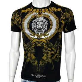 Men's Short Sleeves Graphic Tees Gold Stone Slim-Fit