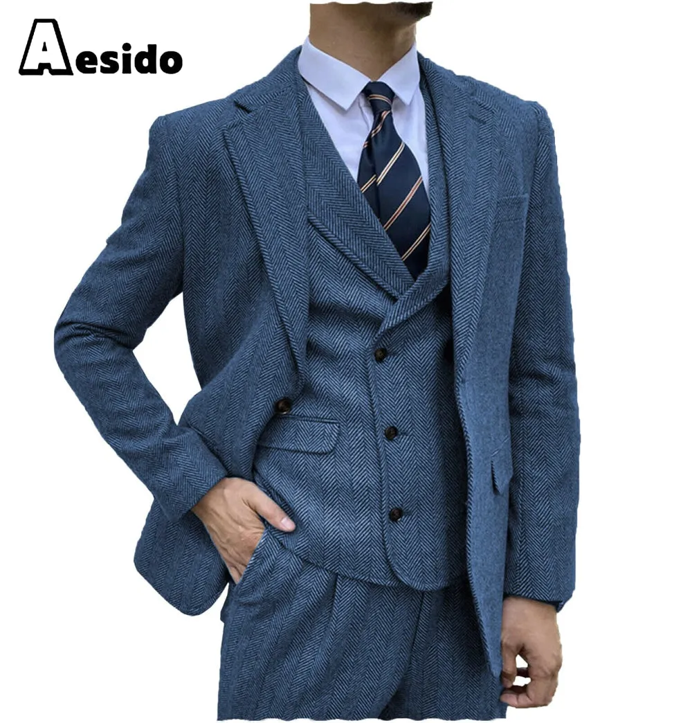 Men's Suit 3 Piece Notch Lapel Blazer（Blazer Vest Pants）