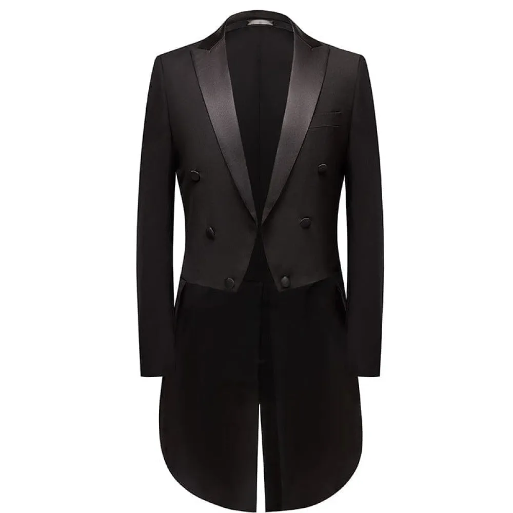 Men's Suit 3 Pieces Peak Lapel Single Button Tuxedo (Blazer Vest Pants）