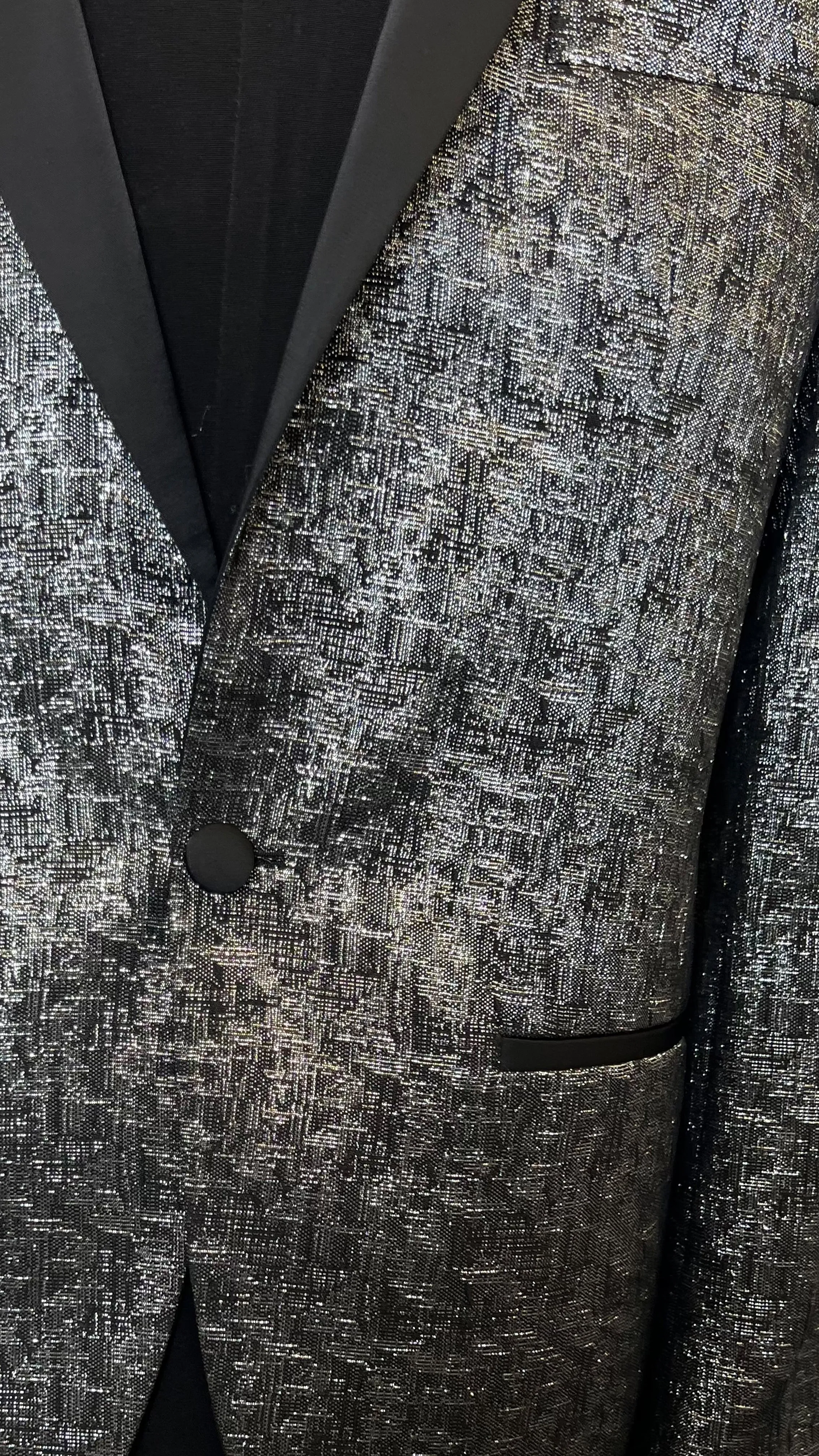 Men's Tuxedo Blazer with Jacquard Lining by Vercini