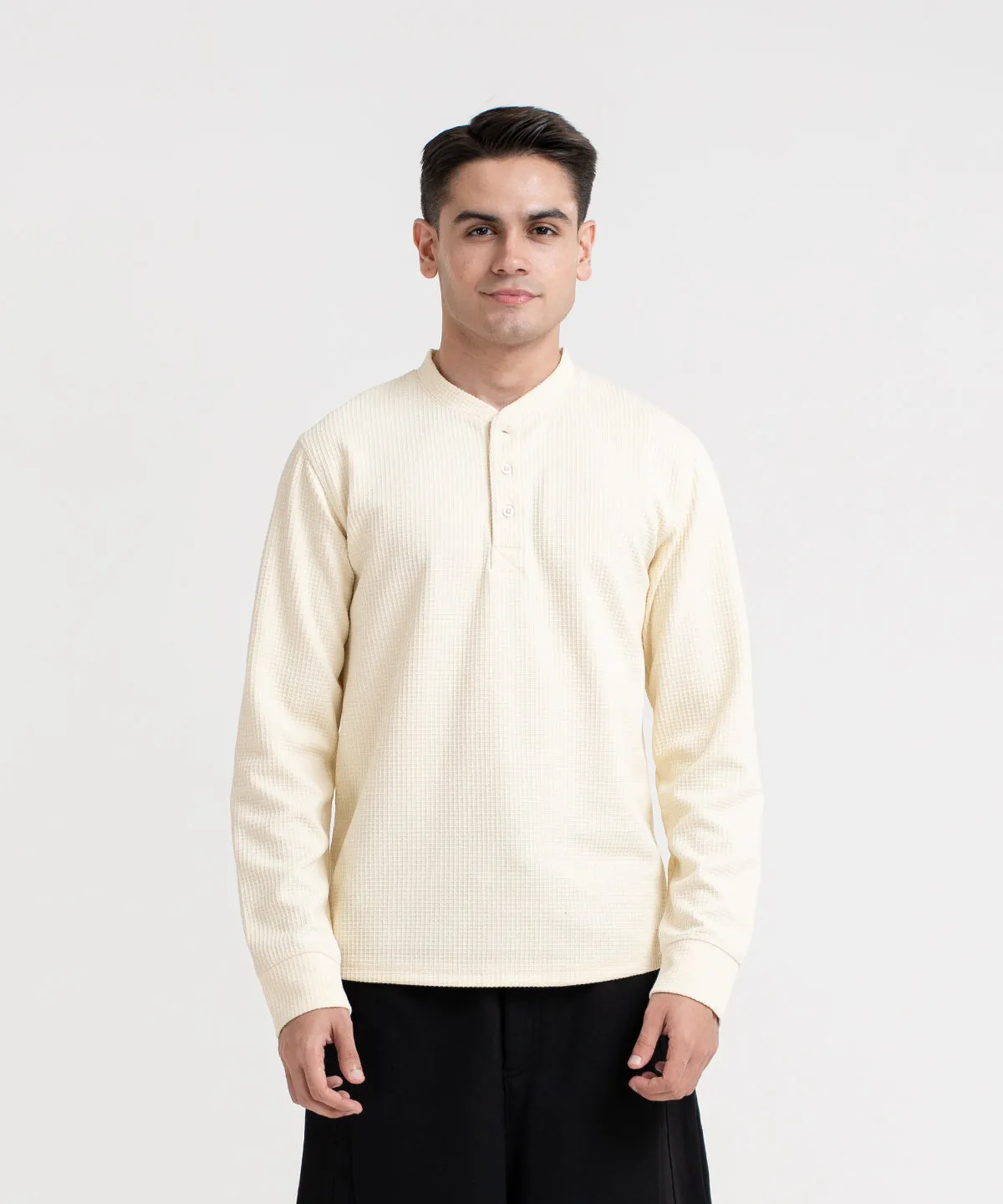 Men's Waffle Henley