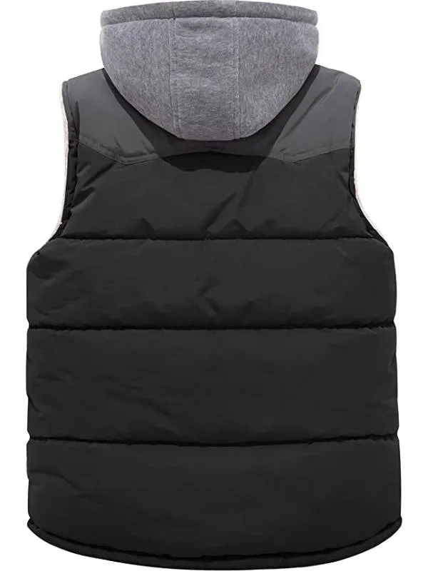 Men's Winter Puffer Vest Quilted Padded Winter Sleeveless Jacket