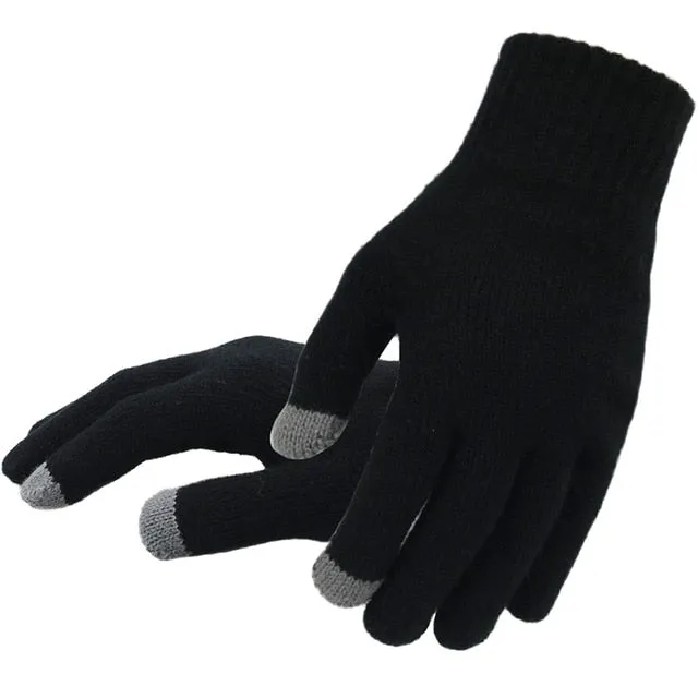 Men's Winter Touch Screen Knitted Gloves