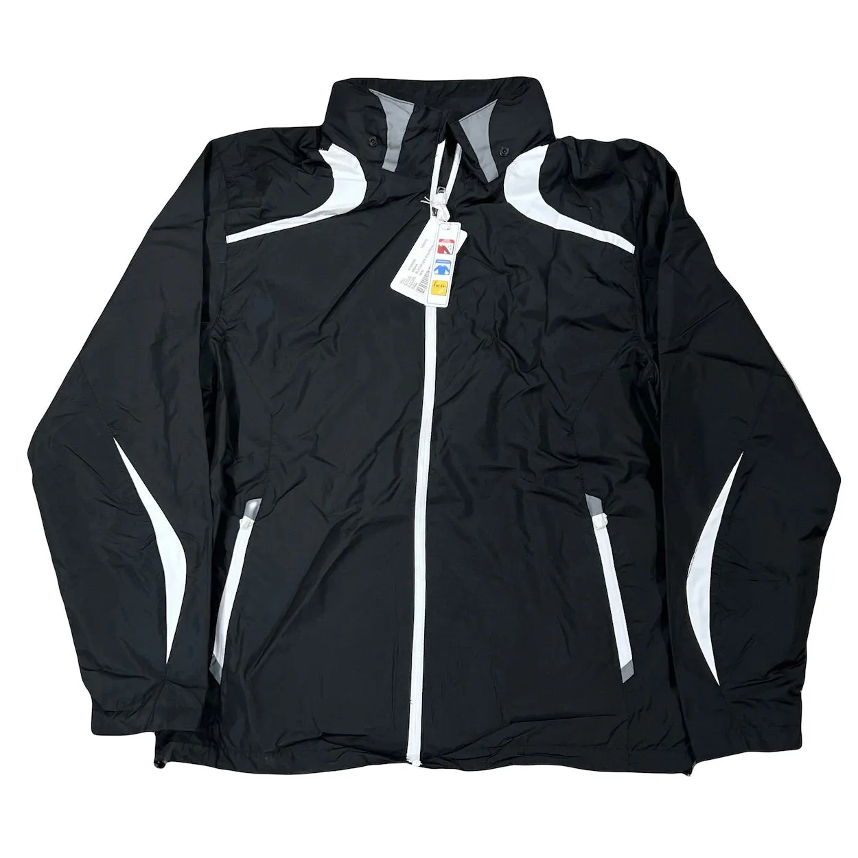 Men's Zipped Windbreaker Hooded & Lined With Pockets