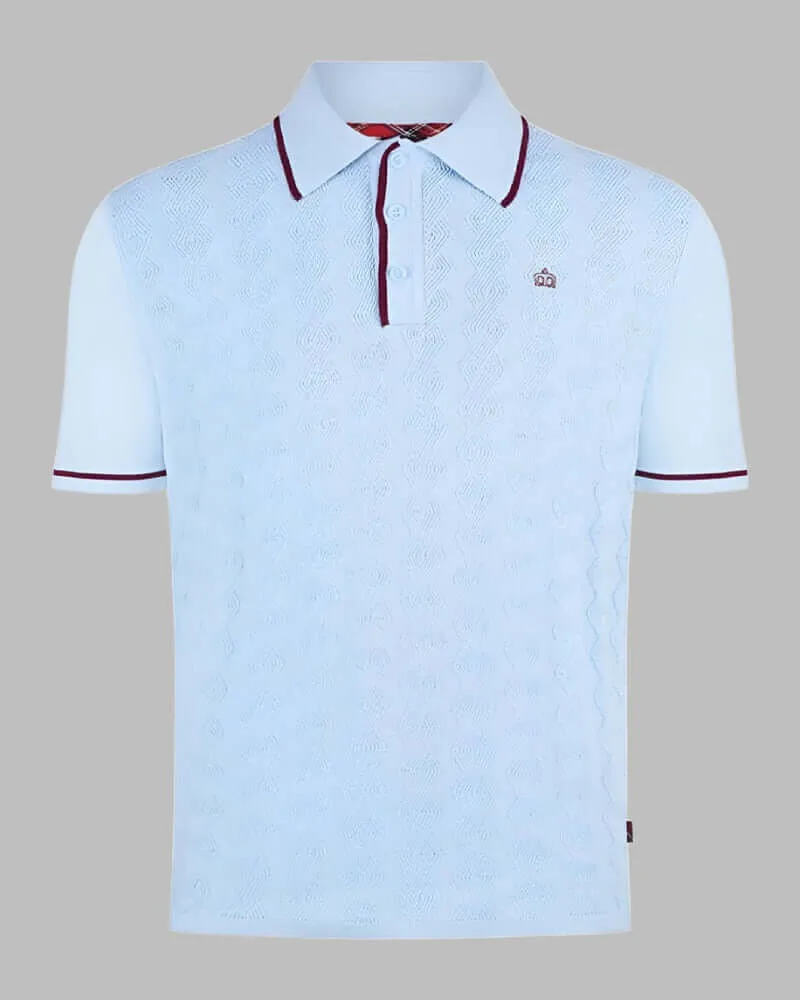 Merc London Clothing SMITH Polo Sky Blue