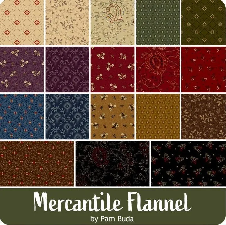 Mercantile Flannels 18-piece Fat Quarter Bundle (19.5" x 21")