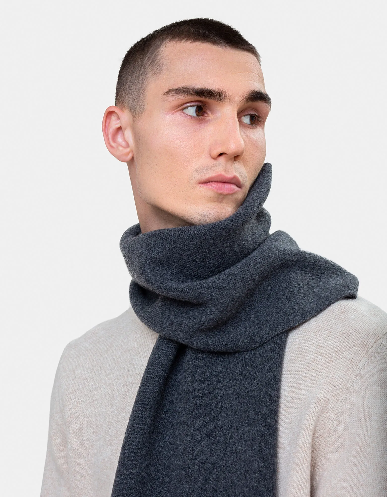 Merino Wool Scarf - Rosewood Mist