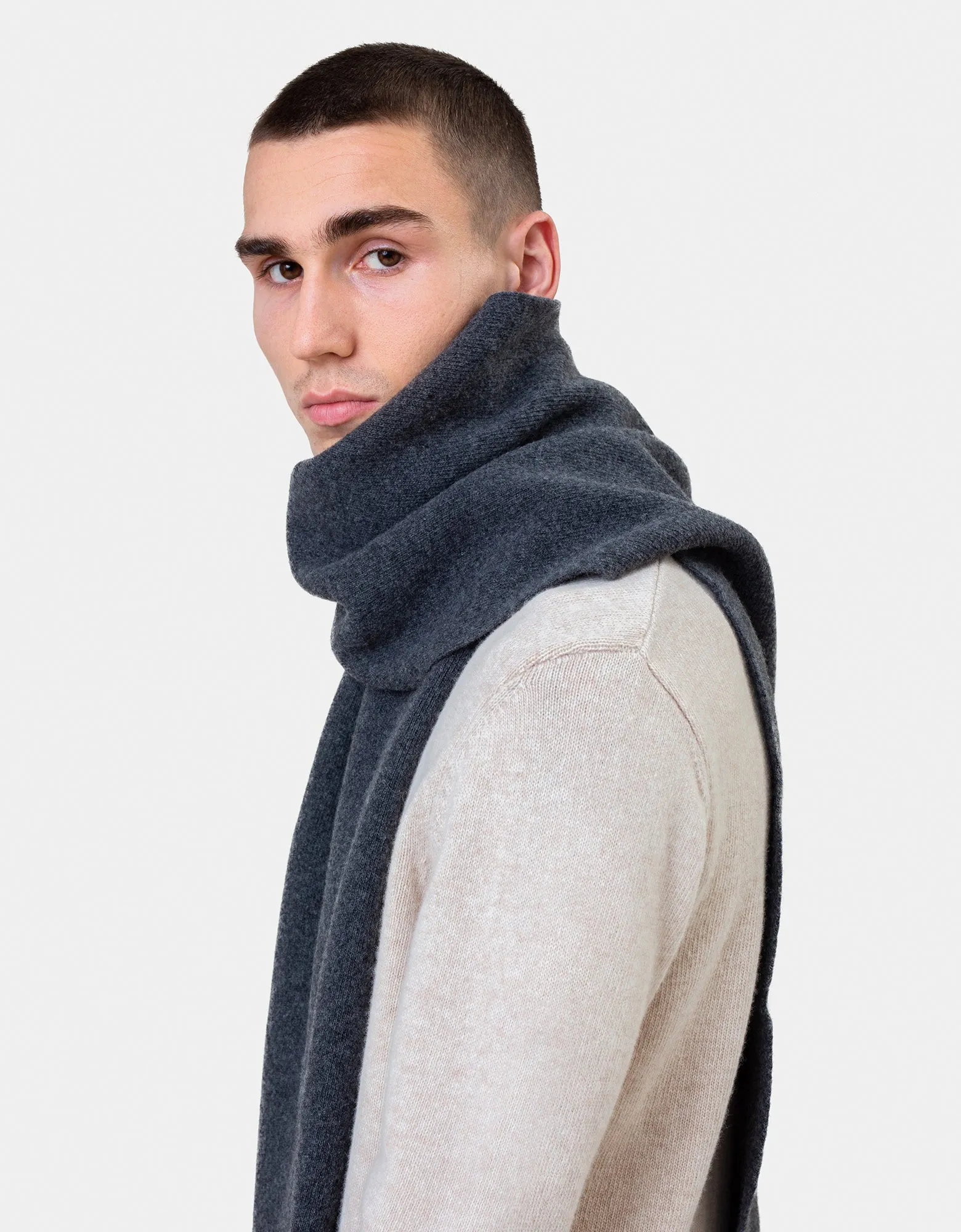 Merino Wool Scarf - Rosewood Mist