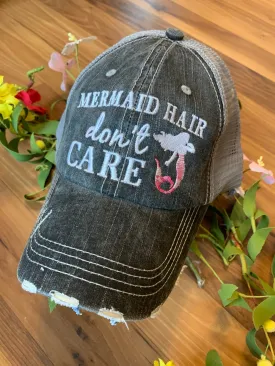 Mermaid Hats { Mermaid hair don't care }  { Mermaid club } Embroidered trucker caps.